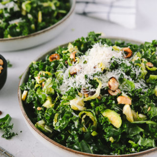 Brussels sprouts and kale salad