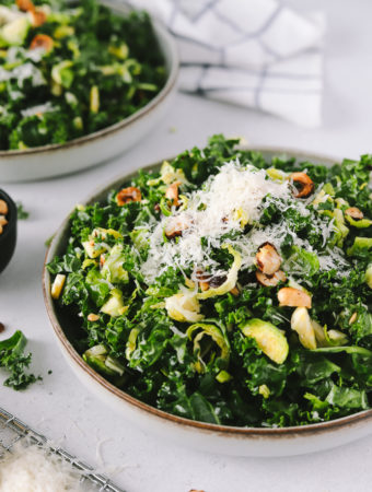 Brussels sprouts and kale salad