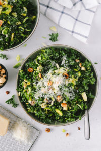 Brussels sprouts and kale salad