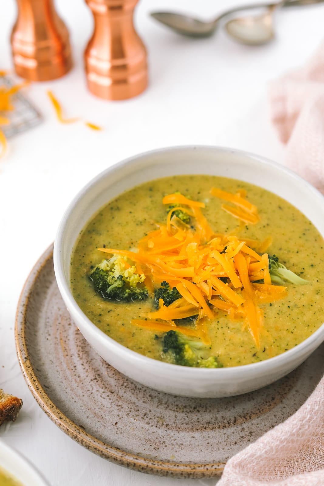 Healthyish Broccoli Cheddar Soup