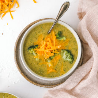 Healthyish Broccoli Cheddar Soup