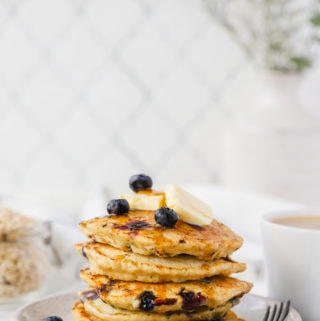 Blueberry Oatmeal Pancakes