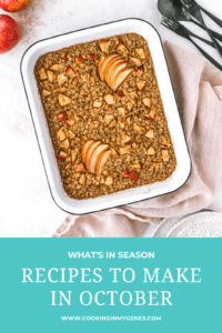 Recipes to make in October
