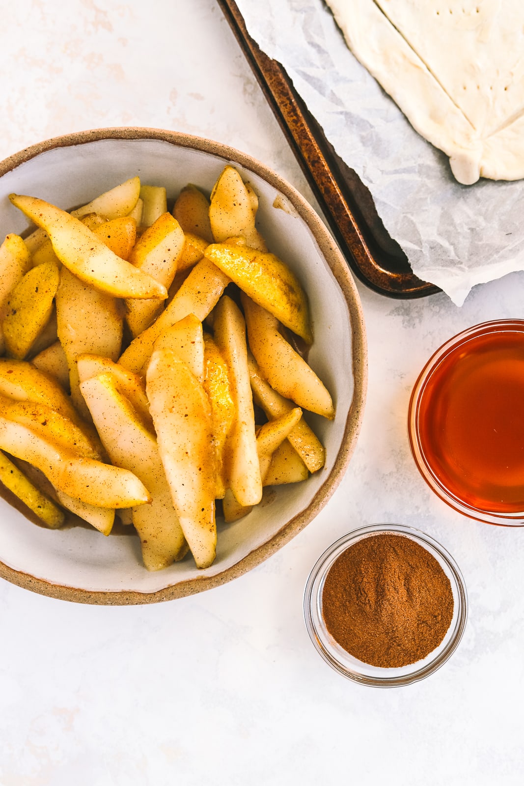 Quick & Easy Pear Tart made with puff pastry