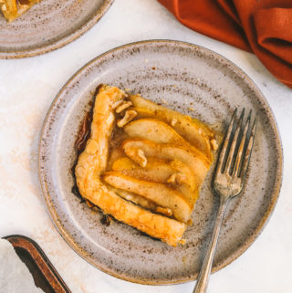 Quick & Easy Pear Tart made with puff pastry