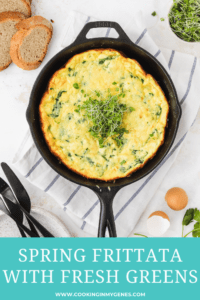 frittata with fresh spring greens