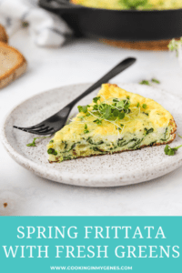 frittata with fresh spring greens