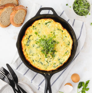 frittata with fresh spring greens