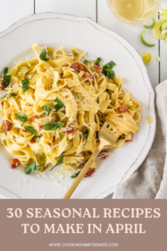 leek pasta on a plate