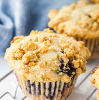 The Best Bakery Style Blueberry Muffins