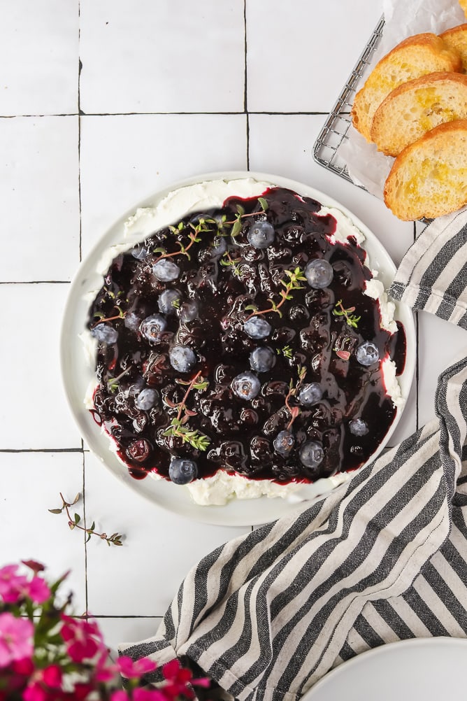 Blueberry Goat Cheese Crostini