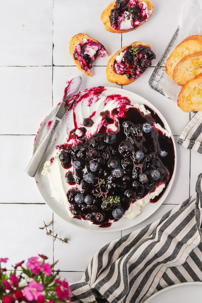 Blueberry Goat Cheese Crostini