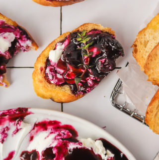 Blueberry Goat Cheese Crostini