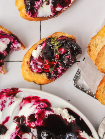 Blueberry Goat Cheese Crostini