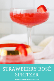 Strawberry Rosé Wine Spritzer Cocktail