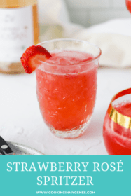 Strawberry Rosé Wine Spritzer Cocktail