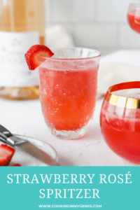 Strawberry Rosé Wine Spritzer Cocktail