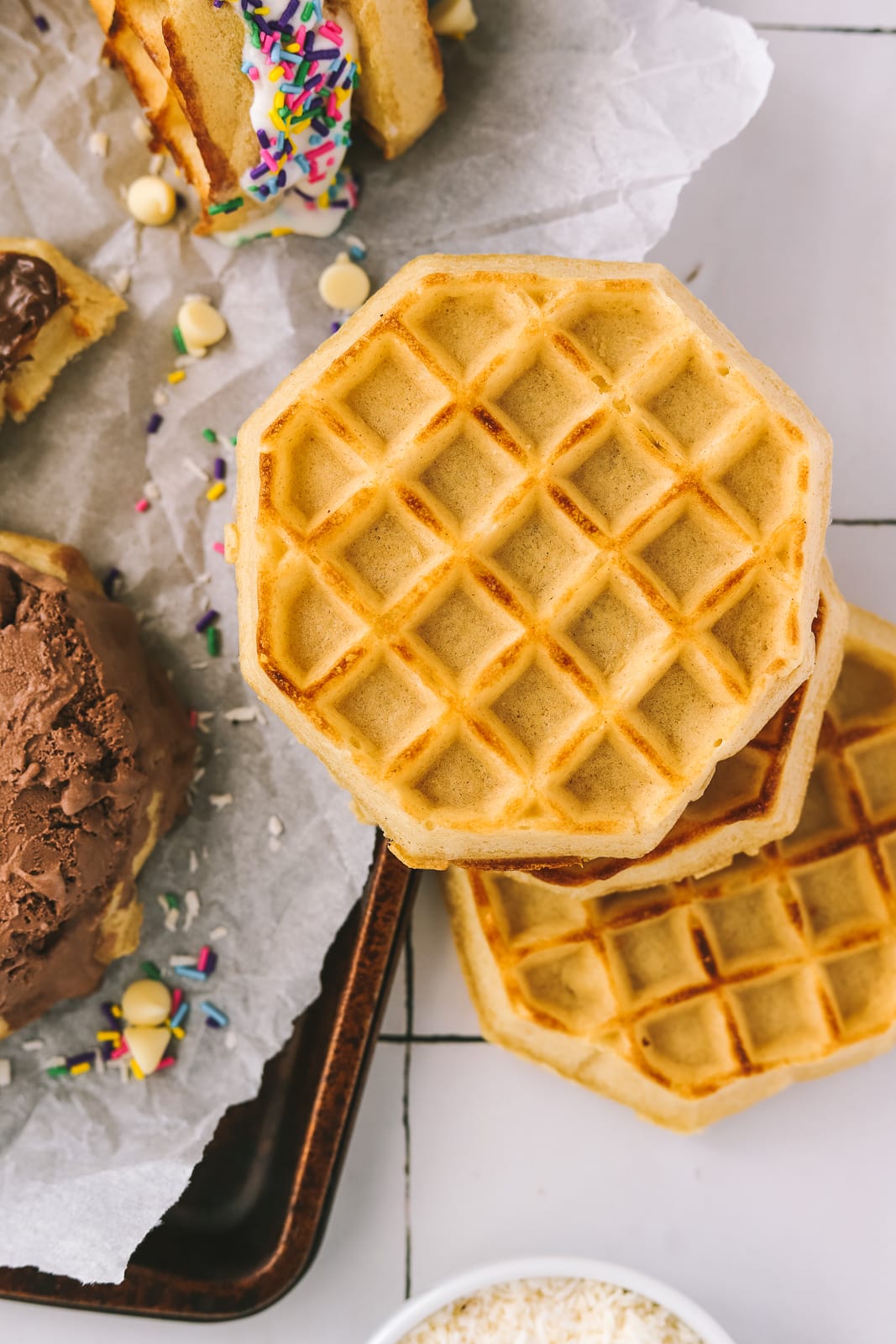 Easy waffle ice cream sandwich