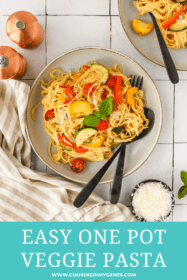 Easy one pot veggie pasta recipe