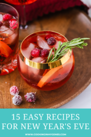 New Year's Eve food & cocktails