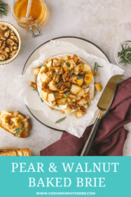 pear and walnut baked brie