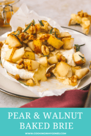 pear and walnut baked brie