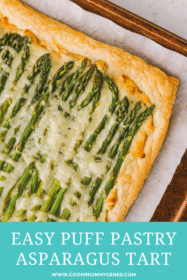 a whole puff pastry asparagus tart
