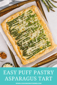 a whole puff pastry asparagus tart