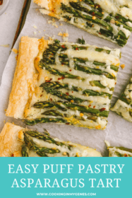 piece of puff pastry asparagus tart