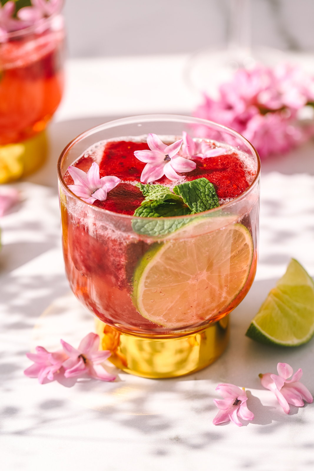 blackberry cocktail in a glass