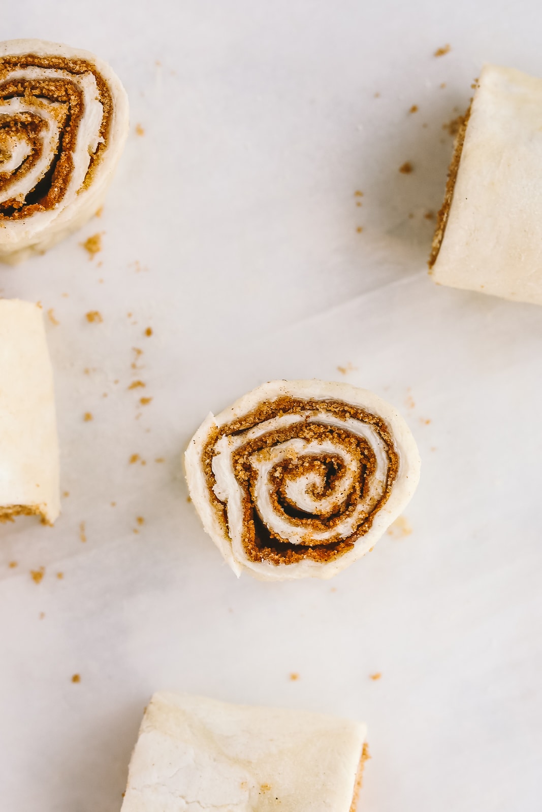 puff pastry rolled into a cinnamon roll
