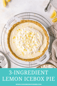 lemon icebox pie topped with whipped cream