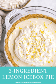 lemon icebox pie topped with whipped cream