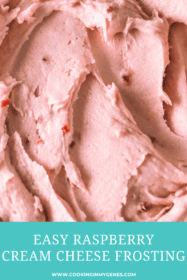 closeup of raspberry cream cheese frosting