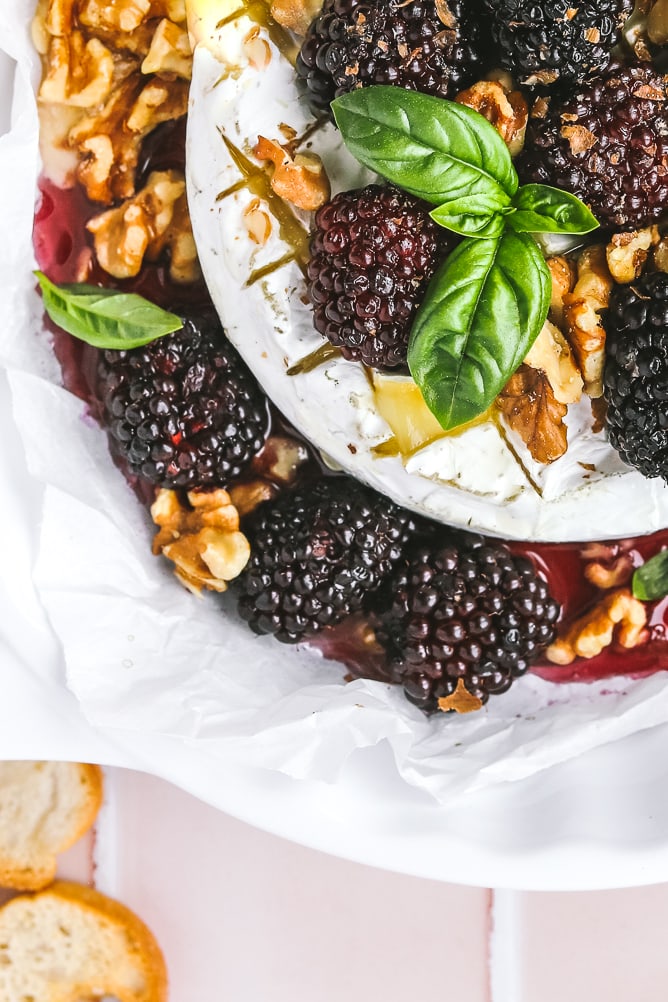 blackberries, brie and walnuts