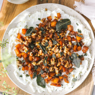 butternut squash appetizer on a plate