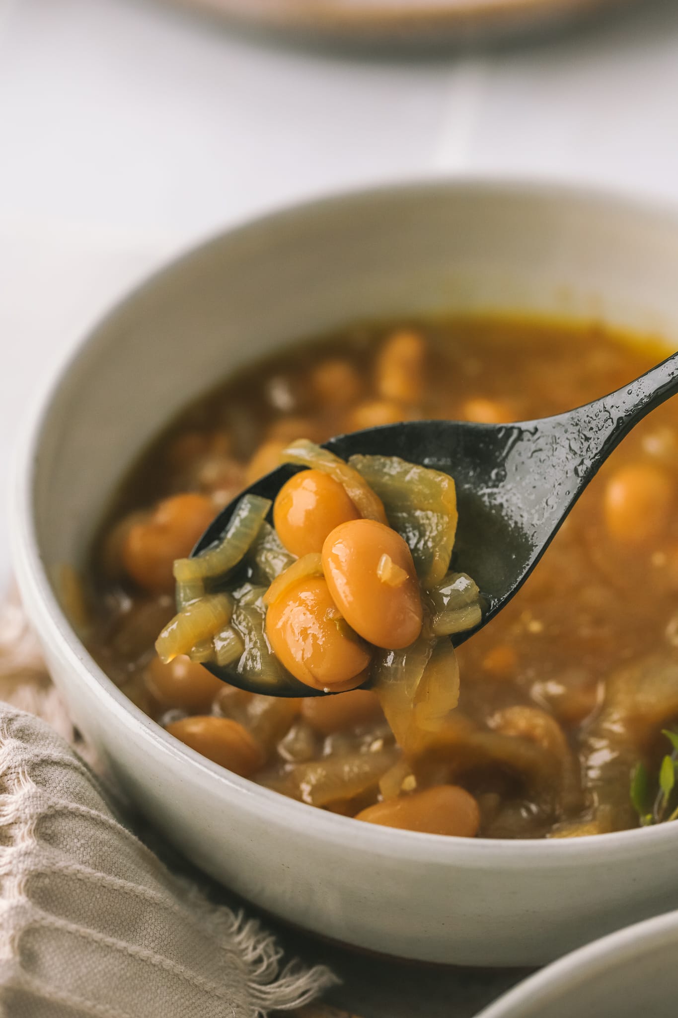 spoonful of bean soup