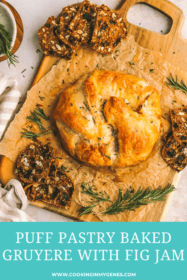 overhead of baked puff pastry