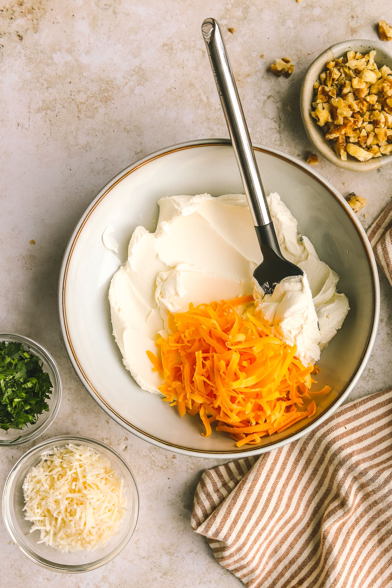 cream cheese mixture in a bowl