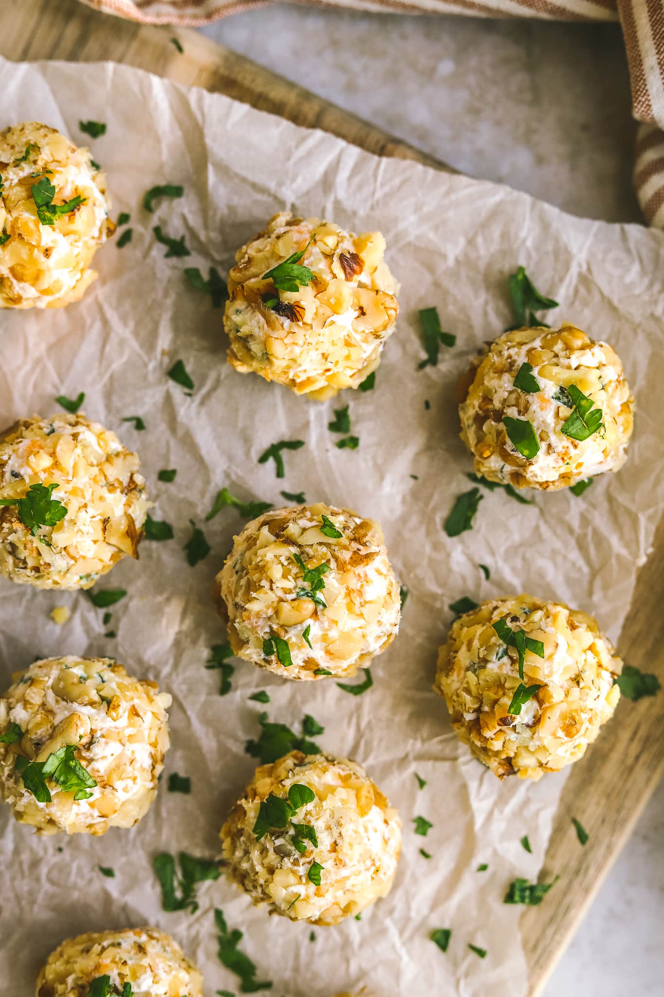 mini cheese balls on a platter