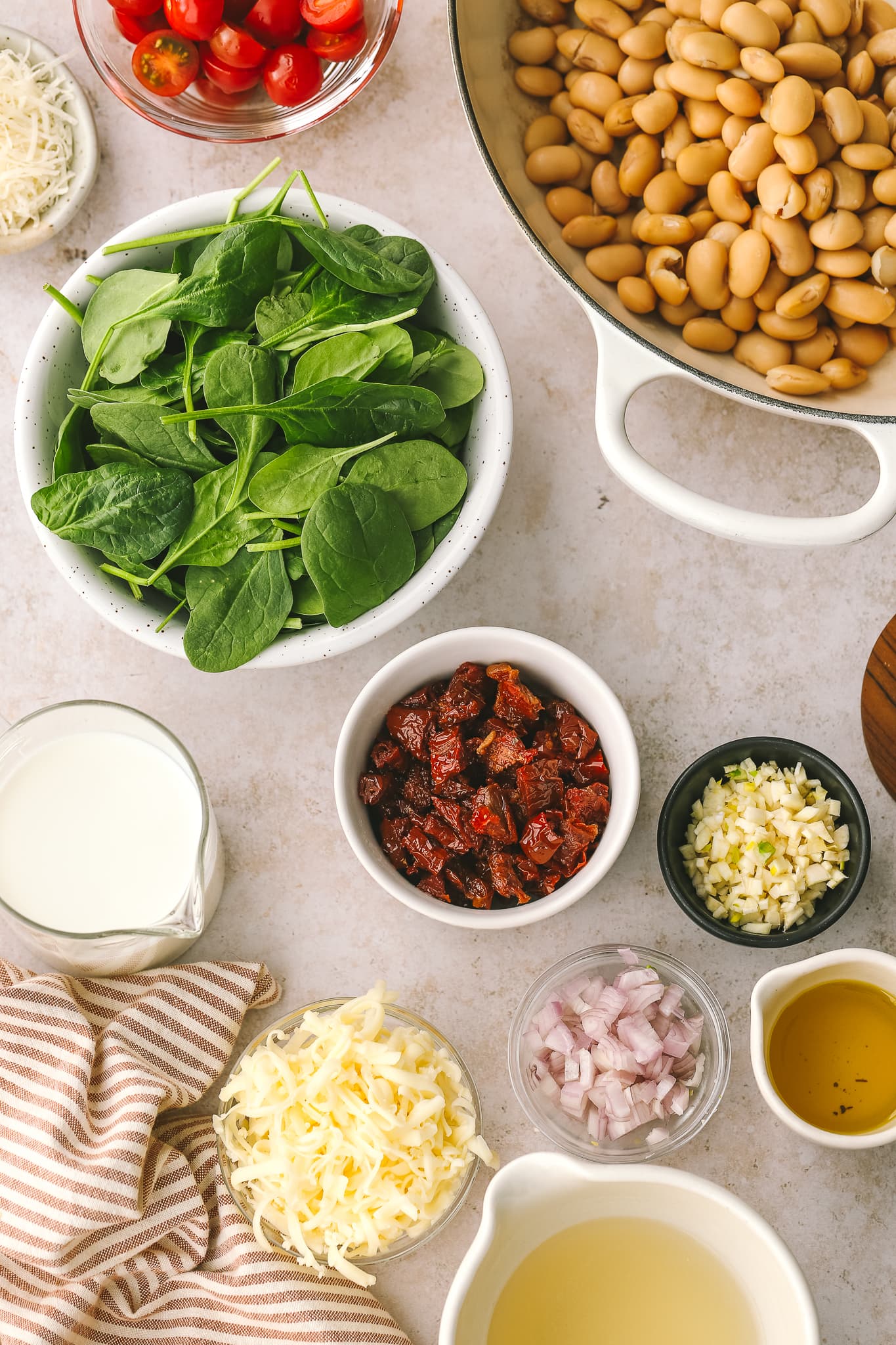 ingredients for butter bean recipe