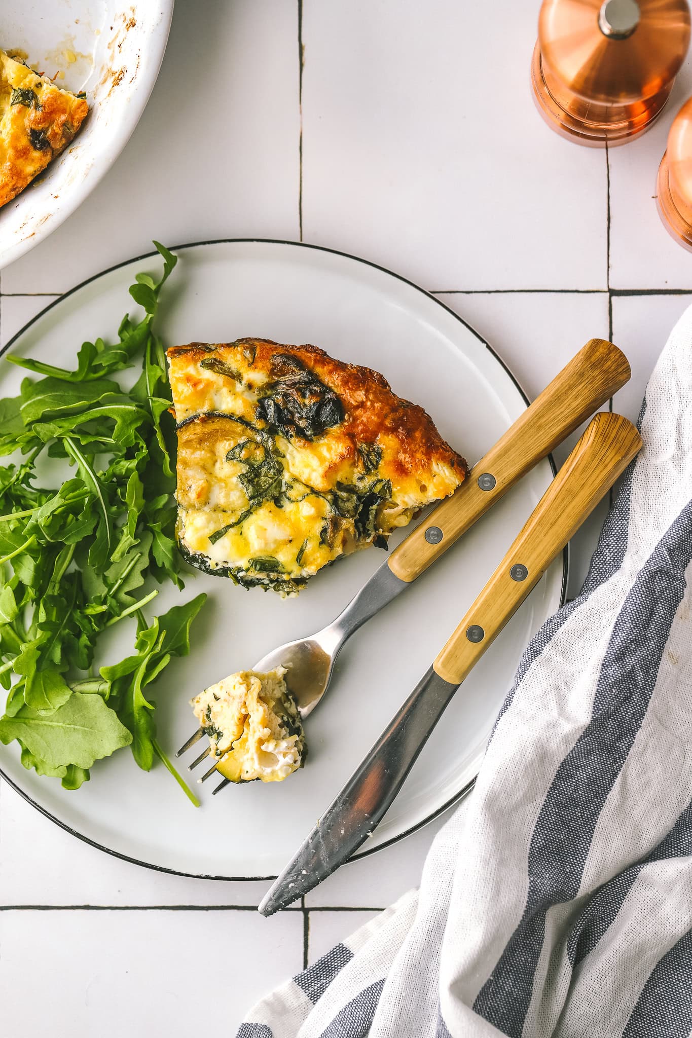 quiche on a plate