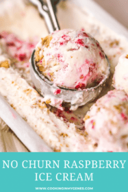 side angle shot of a scoop of ice cream