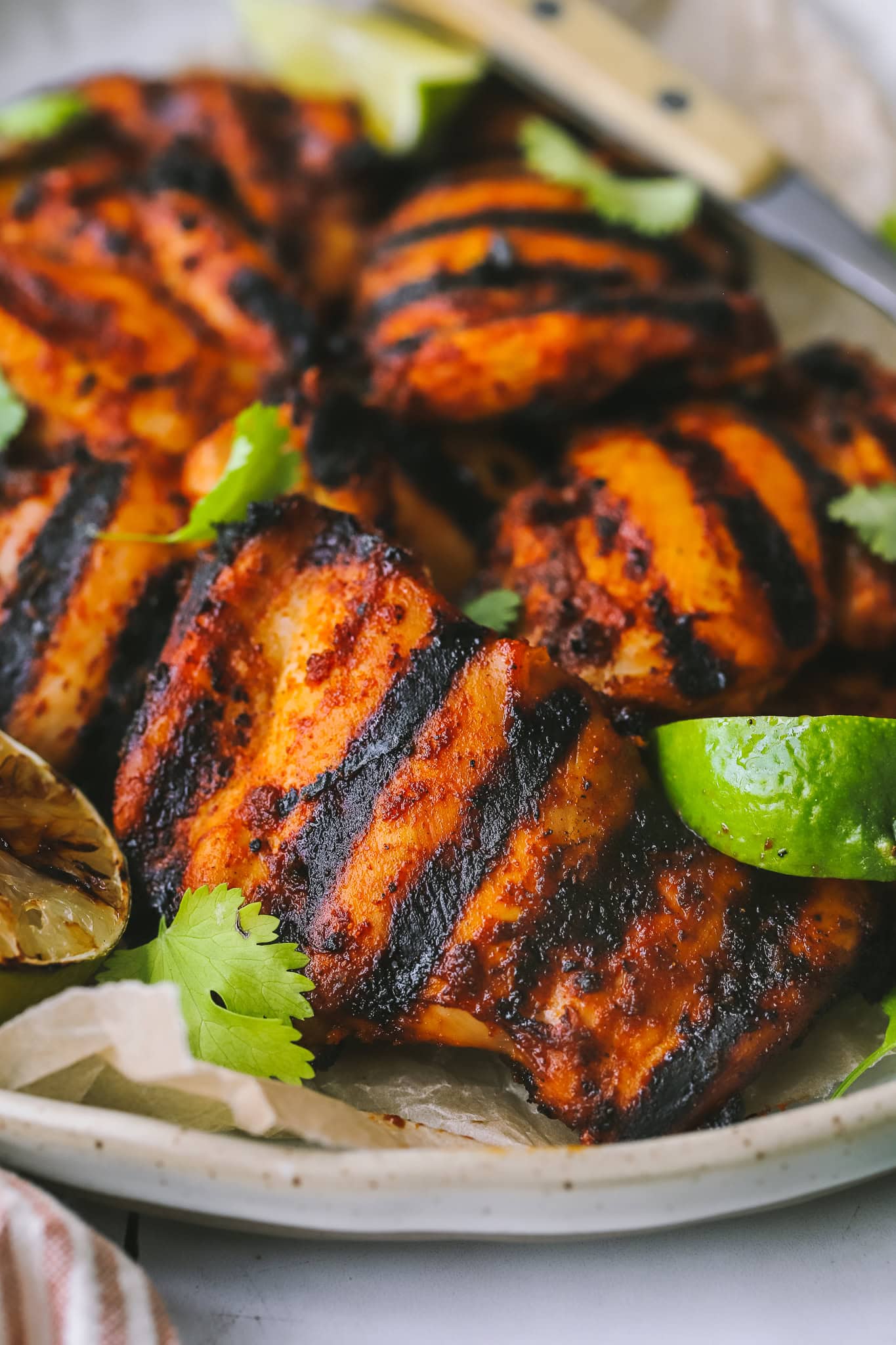 close up of chili lime chicken