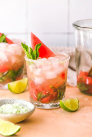 Refreshing Watermelon Mojito Cocktail for Summer watermelon mojito in a glass