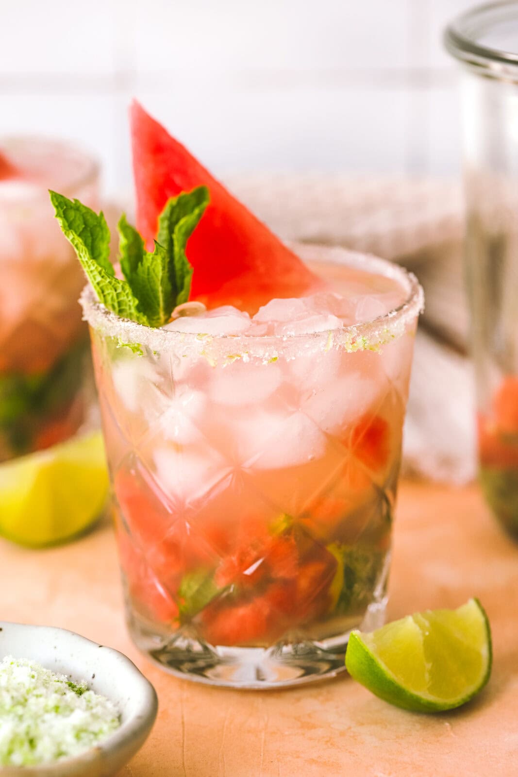 watermelon mojito in a glass