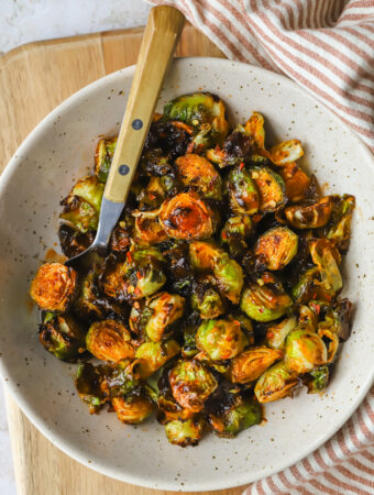 sweet and spicy brussels sprouts