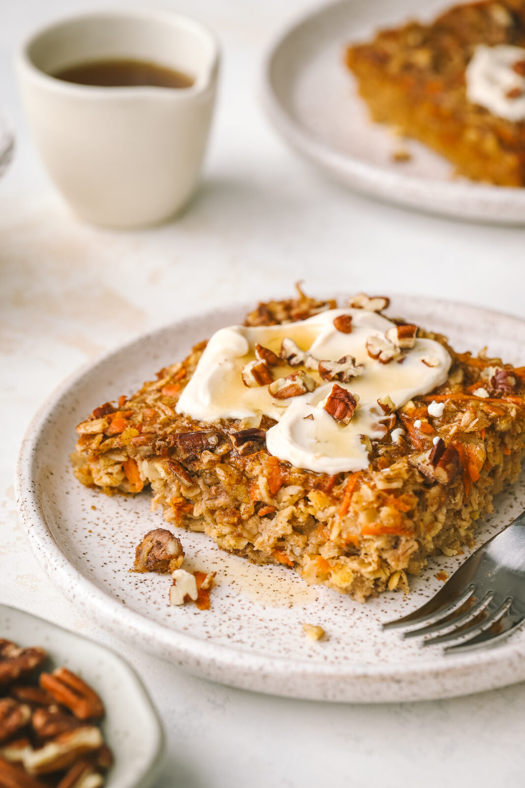 angled shot of baked oats
