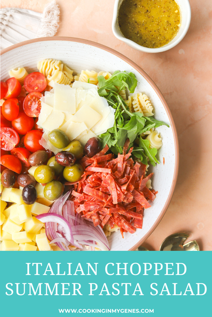 The Best Italian Chopped Summer Pasta Salad Recipe - Cooking in my Genes