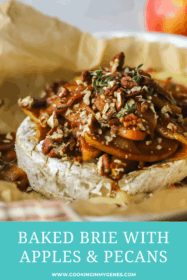 baked brie with apples, pecans and maple syrup